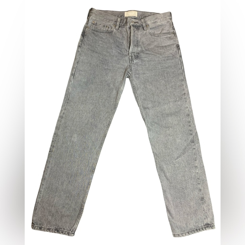 Everlane Womens Size 26 Regular The Relaxed Straight Jean Organic Cotton Grey